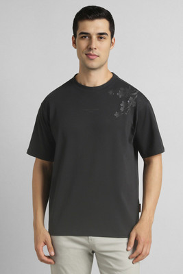 Simon Carter London Printed Men Round Neck Black T-Shirt