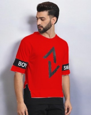 FASHIUM Printed Men Round Neck Red T-Shirt