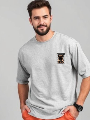 UrGear Printed Men Round Neck White T-Shirt