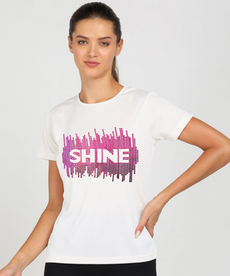 SHASHVI Typography Women Round Neck White T-Shirt