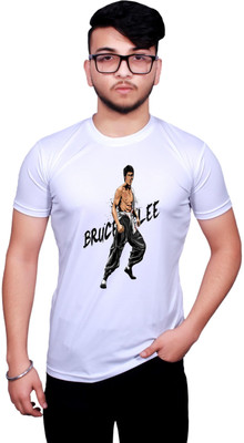 KRYONIX Printed Men Round Neck White T-Shirt