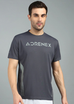 Adrenex Printed Men Round Neck Multicolor T-Shirt