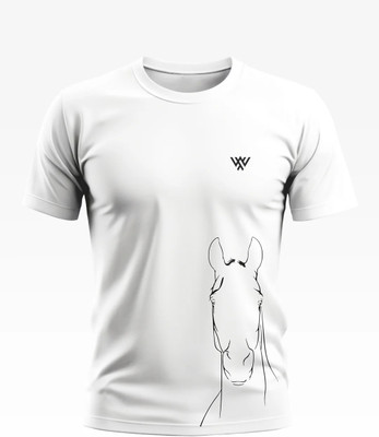 Warriorworld Printed Men Round Neck White T-Shirt
