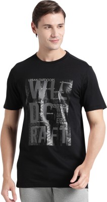 Wildcraft Typography Men Round Neck Black T-Shirt