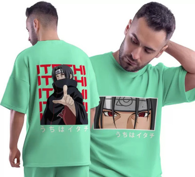 DHOISE Printed, Typography Men Round Neck Green T-Shirt