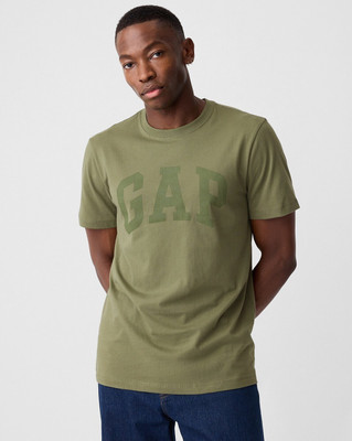 GAP Graphic Print Men Round Neck Green T-Shirt