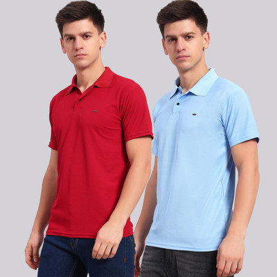 ZEPPI Solid Men Polo Neck Multicolor T-Shirt