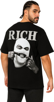 UG Fashion Graphic Print Men Round Neck Black T-Shirt