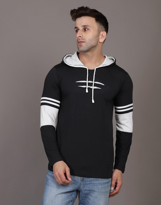 Design By Highlance Colorblock Men Hooded Neck Multicolor T-Shirt