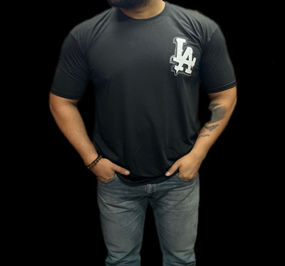 CREATIVE SPORTS Printed Men Round Neck Black T-Shirt