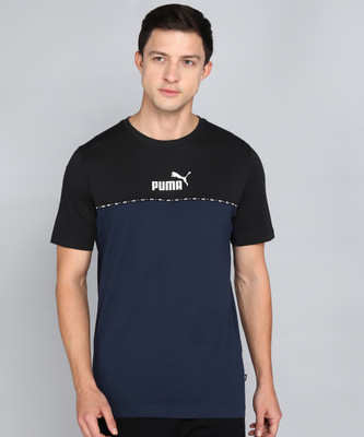 PUMA Printed Men Crew Neck Blue T-Shirt