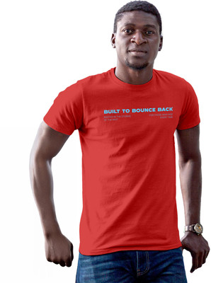 Fighterhero Printed Men Round Neck Red T-Shirt