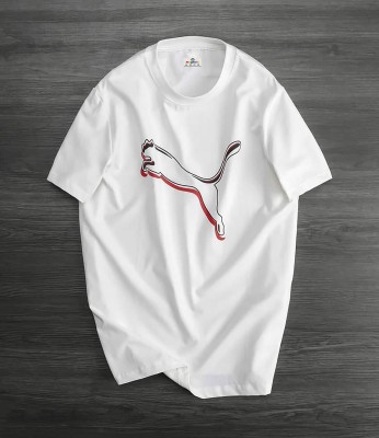 HouseOfCommon Printed Men Round Neck White T-Shirt