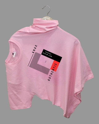 anax authentic Printed Men Round Neck Pink T-Shirt