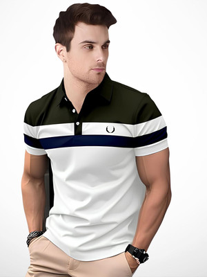 Garimaknitwear Solid Men Polo Neck Dark Green T-Shirt