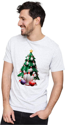 KRYONIX Printed Men Round Neck White T-Shirt