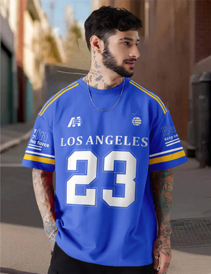 Force Printed Men Round Neck Blue T-Shirt