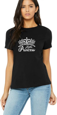 Nilan Tees Wear Printed Women Round Neck Black T-Shirt