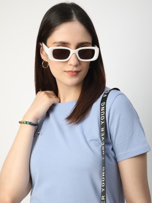 R&B Solid Women Round Neck Blue T-Shirt