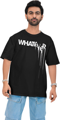 wardorbe choice Graphic Print, Geometric Print, Printed Men Round Neck Black T-Shirt