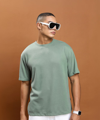 KETCH Solid Men Round Neck Green T-Shirt