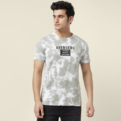 SF Jeans by Pantaloons Tie & Dye Men Round Neck Grey T-Shirt