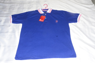 BARONIAL Solid Men Polo Neck Blue T-Shirt