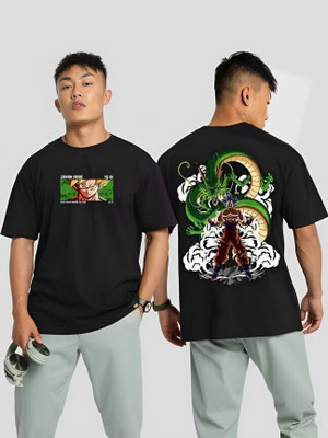 CLOFLIX Printed Men Round Neck Black T-Shirt