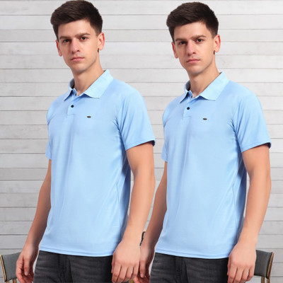 DUCOHIVE Solid Men Polo Neck Multicolor T-Shirt