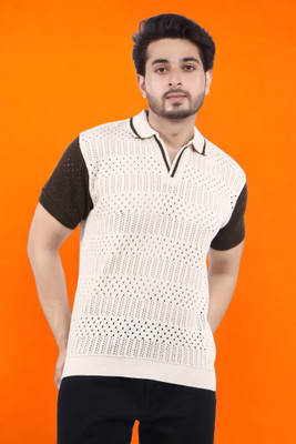 LWALS Printed Men Polo Neck Multicolor T-Shirt