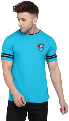 GEUM Printed Men Round Neck Light Green T-Shirt