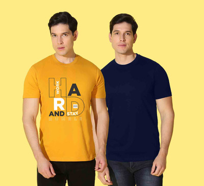 WOOSTRO Typography Men Round Neck Multicolor T-Shirt