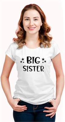 Clori Printed Women Round Neck White T-Shirt