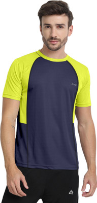 FTX Colorblock Men Round Neck Multicolor T-Shirt