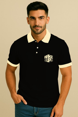 SPOWEARY Striped Men Polo Neck Multicolor T-Shirt