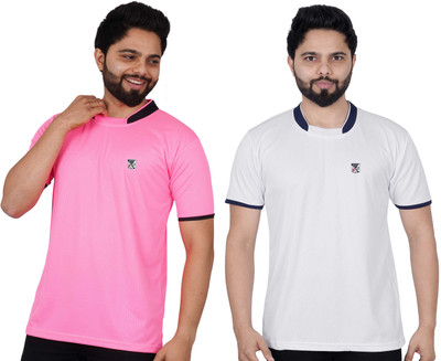La Milano Solid Men Round Neck White T-Shirt