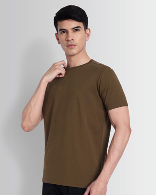 DCYPHR Graphic Print Men Crew Neck Brown T-Shirt