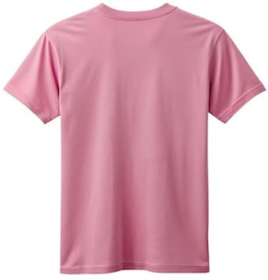 Witty Curls Solid Women Round Neck Pink T-Shirt