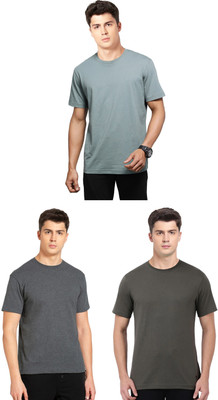 JOCKEY Solid Men Round Neck Multicolor T-Shirt