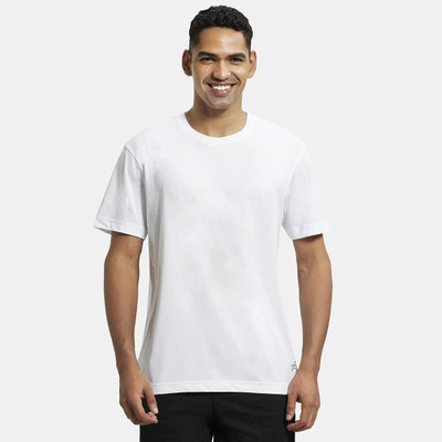 JOCKEY Solid Men Round Neck Black T-Shirt