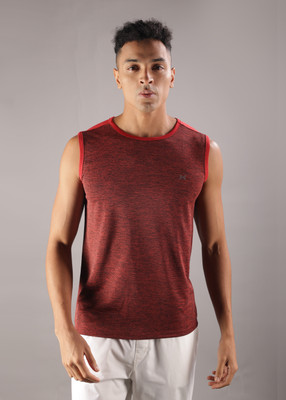 Force NXT Solid Men Round Neck Red T-Shirt