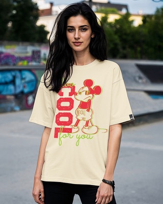 BEWAKOOF Graphic Print Women Round Neck Beige T-Shirt