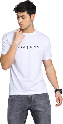 Attirea Printed Men Round Neck White T-Shirt
