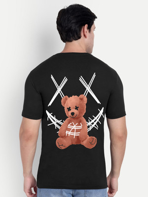 HouseOfCommon Graphic Print Men Round Neck Black T-Shirt