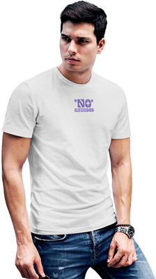 Fighterhero Printed Men Round Neck White T-Shirt