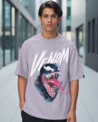 BEWAKOOF Graphic Print Men Round Neck Purple T-Shirt