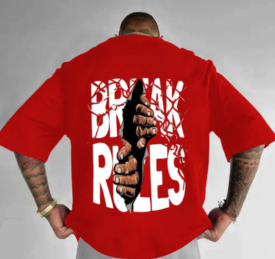TeeTops Printed Men Round Neck Red T-Shirt