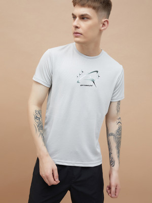Fame Forever by Lifestyle Printed Men Round Neck Grey T-Shirt