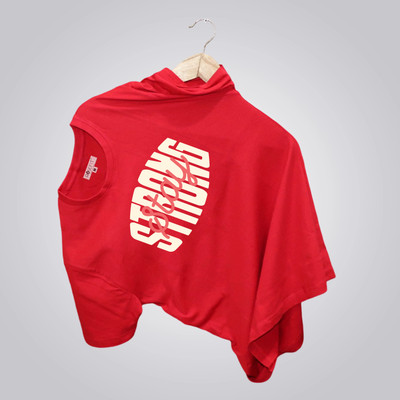 ROSEFIT Typography Men Round Neck Red T-Shirt