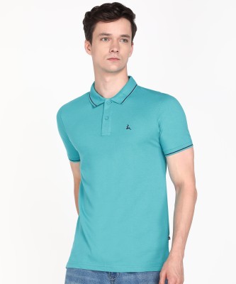 PARX Solid Men Polo Neck Green T-Shirt